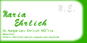 maria ehrlich business card